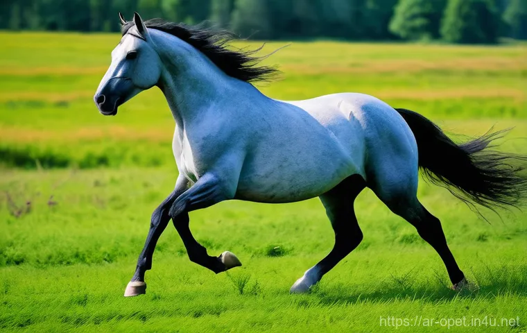 말 먹이 조합 - **Prompt:** A vibrant and dynamic image featuring a magnificent, strong horse, perhaps a proud stall...